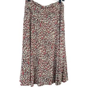 Elegant Red and Cream Pendleton Skirt